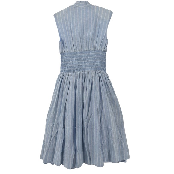 Anthropologie Petites The Tommie Blue & White Striped Linen Shirt Dress Small P - Picture 7 of 14